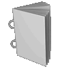 Broschüre mit Ringösen, Endformat DIN A7, 100-seitig